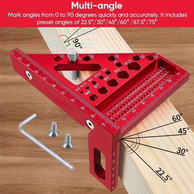 3D Multi-Purpose Carpenter's Triangle Square