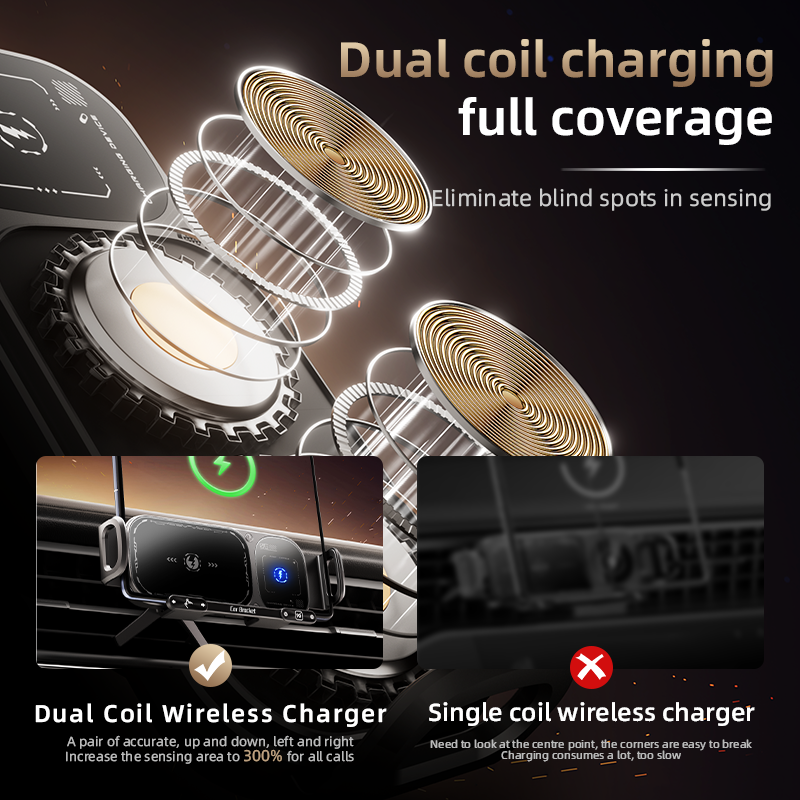 Wireless Charging Rotating Car Mount