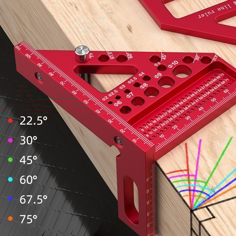 3D Multi-Purpose Carpenter's Triangle Square