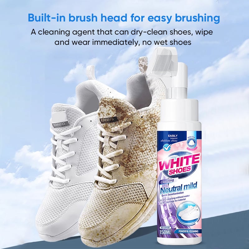🤍Foam No-Rinse Cleaner — Instantly Brightens & Whitens Shoes