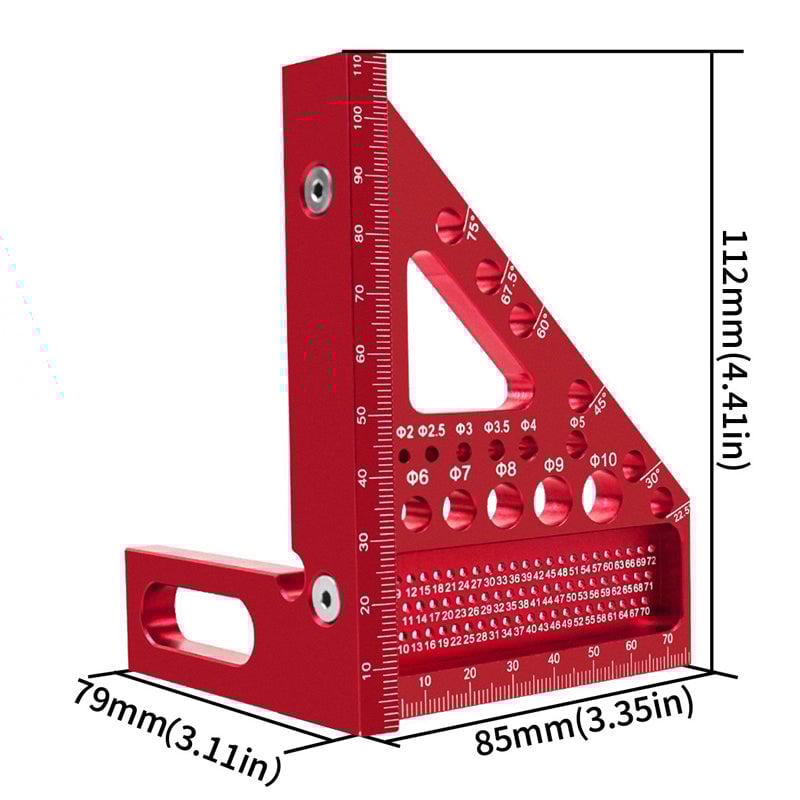 3D Multi-Purpose Carpenter's Triangle Square