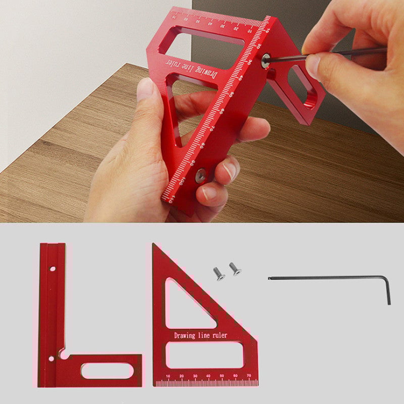 3D Multi-Purpose Carpenter's Triangle Square