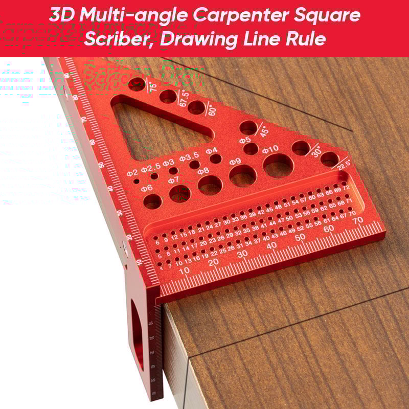 3D Multi-Purpose Carpenter's Triangle Square