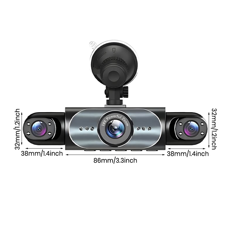 Four-record monitoring driving recorder