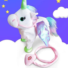 Load image into Gallery viewer, WALKING & SINGING UNICORN PLUSH TOY