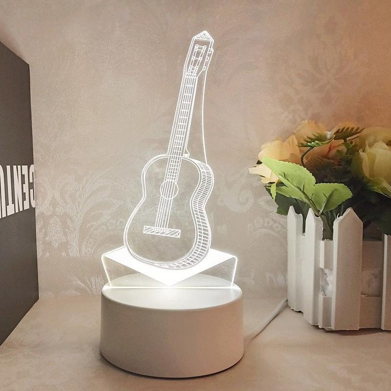 3D guitar lamp 7 Color Changing Night Light