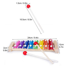 Load image into Gallery viewer, Wooden Octave Knocking Piano Baby Beat Xylophone
