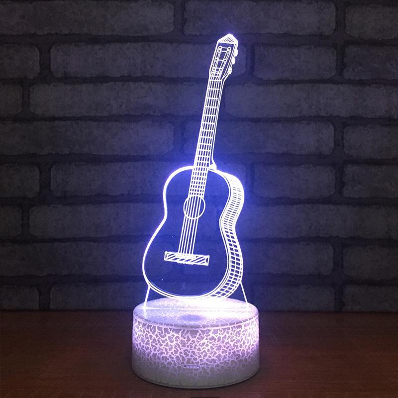 3D guitar lamp 7 Color Changing Night Light