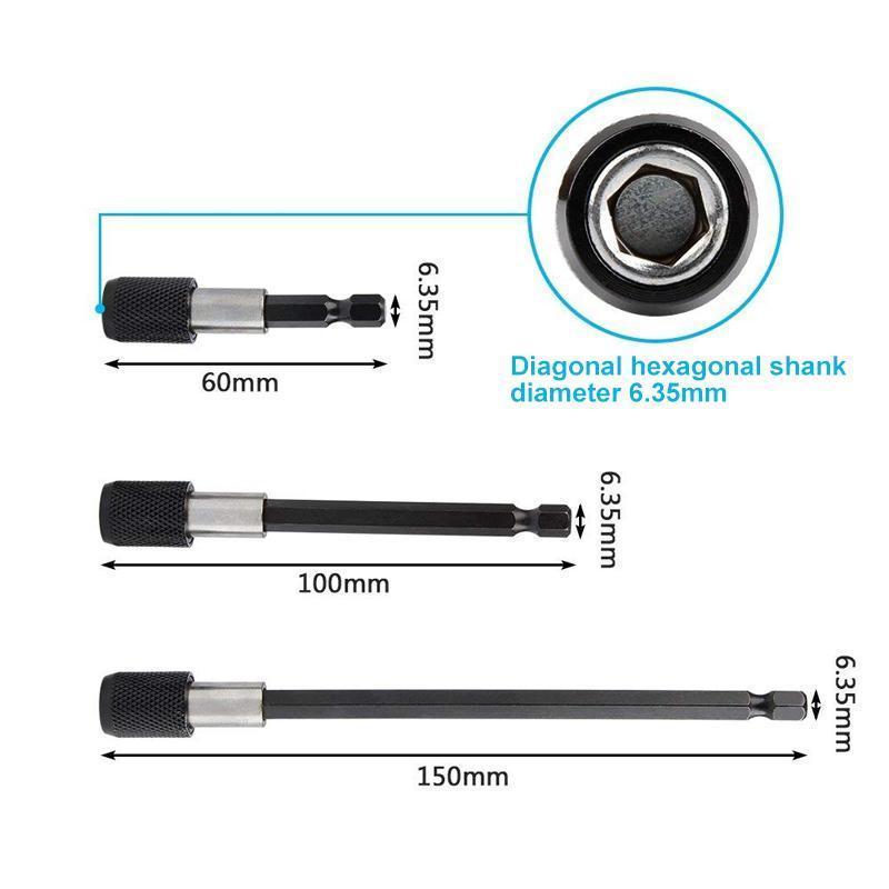 Quick Change Drill Bit Extension Set,3pcs
