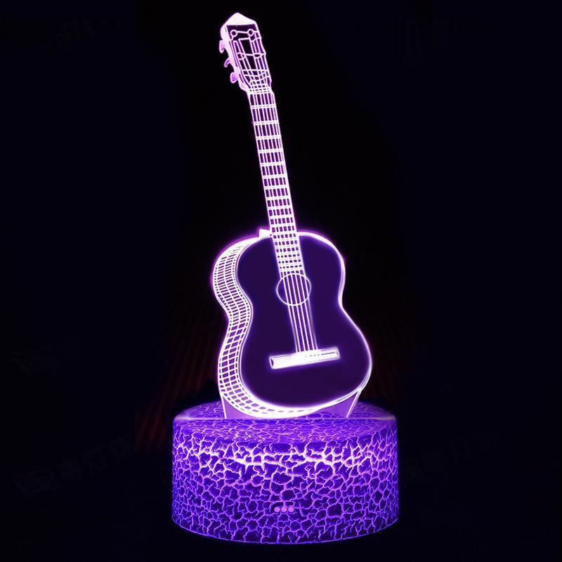 3D guitar lamp 7 Color Changing Night Light