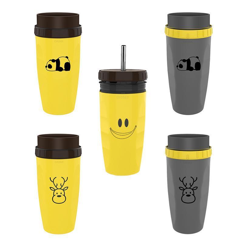 Coverless Twist cup,Creative Plastic Cup