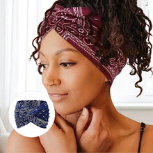 Load image into Gallery viewer, Printed cross yoga headband