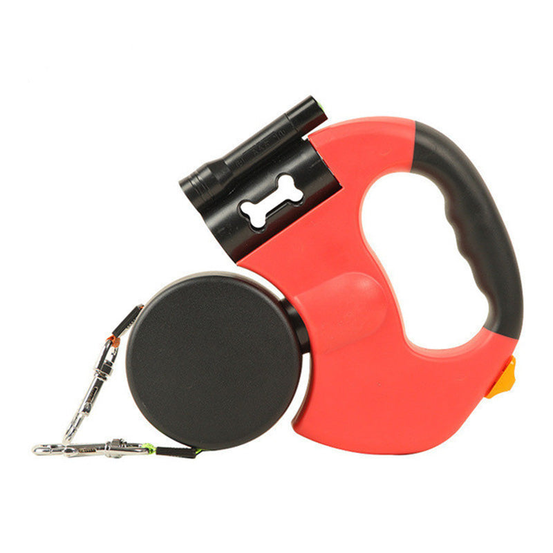 Pet automatic double leash