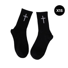 Load image into Gallery viewer, Cross Black And White Socks