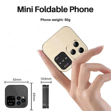 Load image into Gallery viewer, 2024 New Mini Flip Mobile Phone 2 SIM Card Small Display Foldable Cell Phone