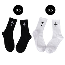 Load image into Gallery viewer, Cross Black And White Socks