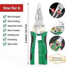Load image into Gallery viewer, 8-in-1 Heavy Duty Wire Stripper Pliers with Voltage Test