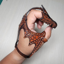 Load image into Gallery viewer, Leather Hand Dragon Cuff