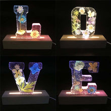 Load image into Gallery viewer, Dried Flower Letters Night Light