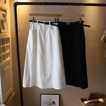 Load image into Gallery viewer, Solid Color A-Line Half-Body Skirt