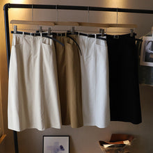 Load image into Gallery viewer, Solid Color A-Line Half-Body Skirt