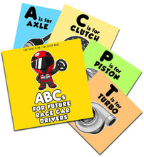 Load image into Gallery viewer, ABC Book For Future Race Car Driver