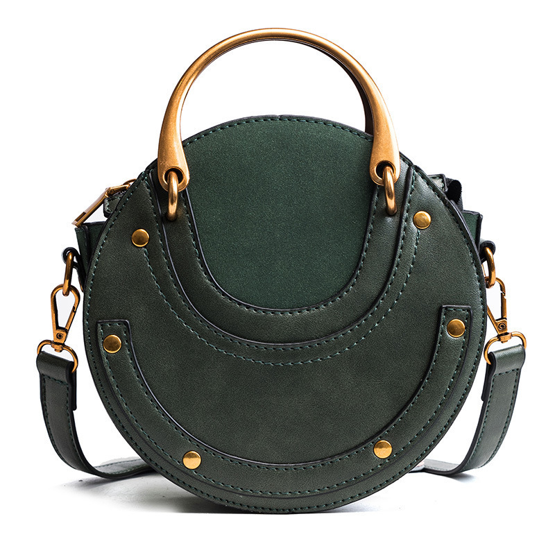 Frosted Patchwork Small Round Bag