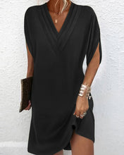 Load image into Gallery viewer, Slit sleeve solid color elegant dress
