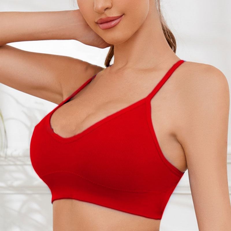 Knitted Cross Backless Bra