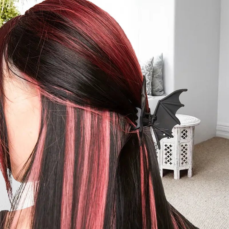 Matte Black Bat Hair Claw