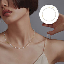 Load image into Gallery viewer, Cross Pearl Necklace