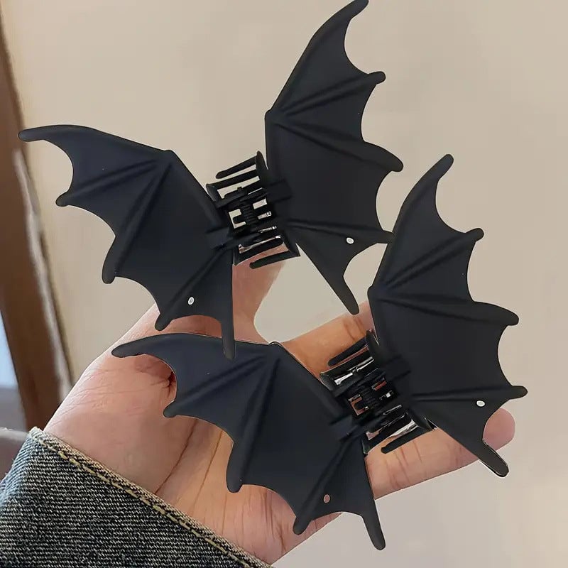 Matte Black Bat Hair Claw