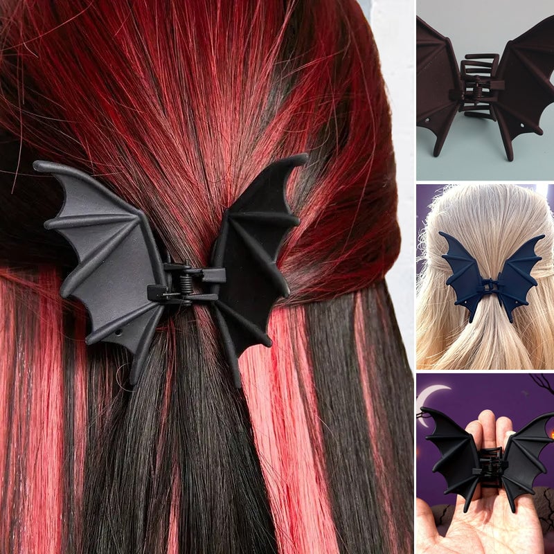 Matte Black Bat Hair Claw