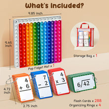 Load image into Gallery viewer, Math Flash Cards and Pop Fidget Chart