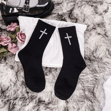 Load image into Gallery viewer, Cross Black And White Socks
