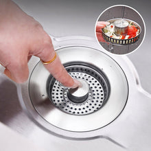 Load image into Gallery viewer, Upgraded 3-in-1 Kitchen Sink Drain Strainer