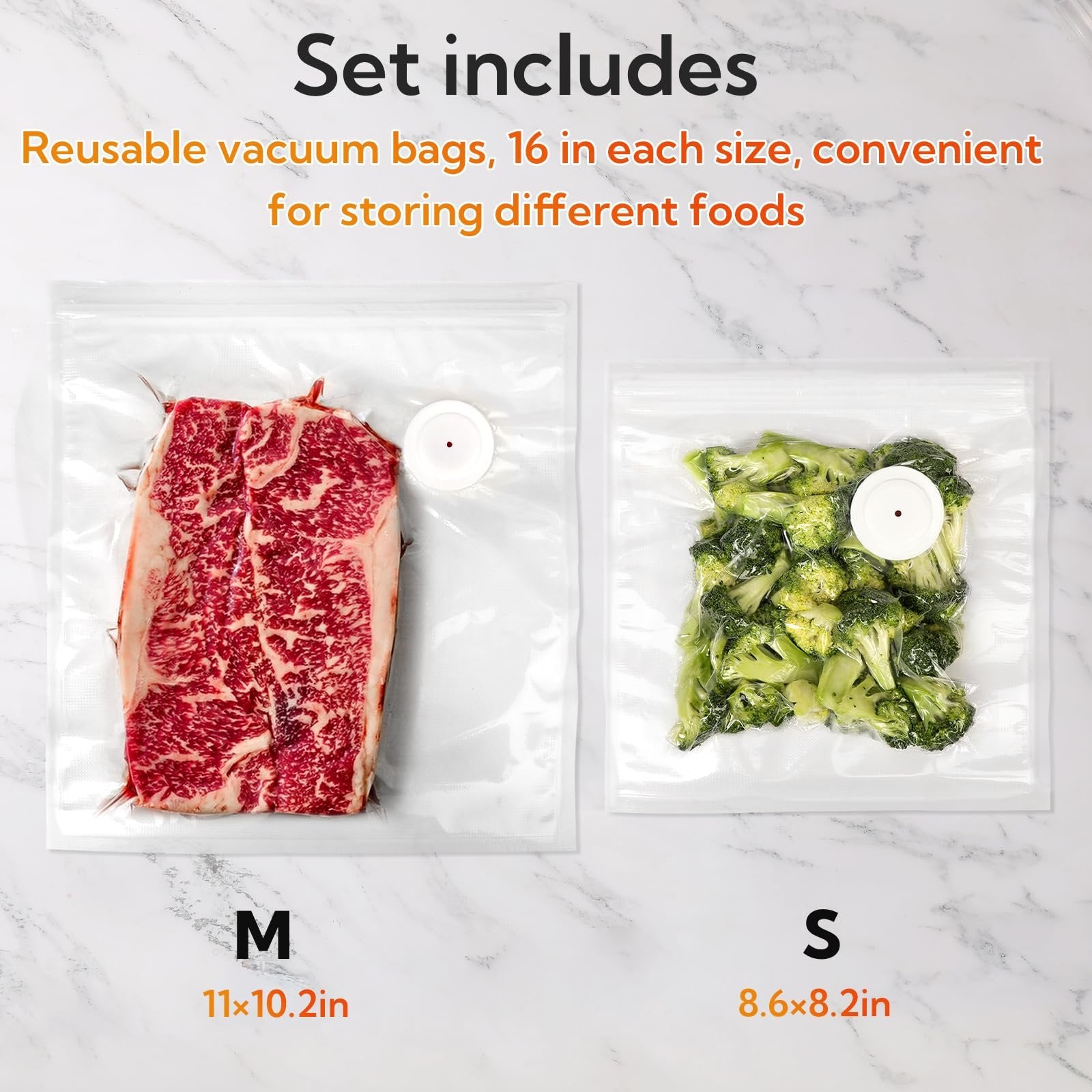 Sakerplus Vacuum Sealer with Reusable Bags