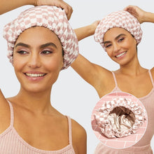 Load image into Gallery viewer, Satin Lined Luxury Shower Cap