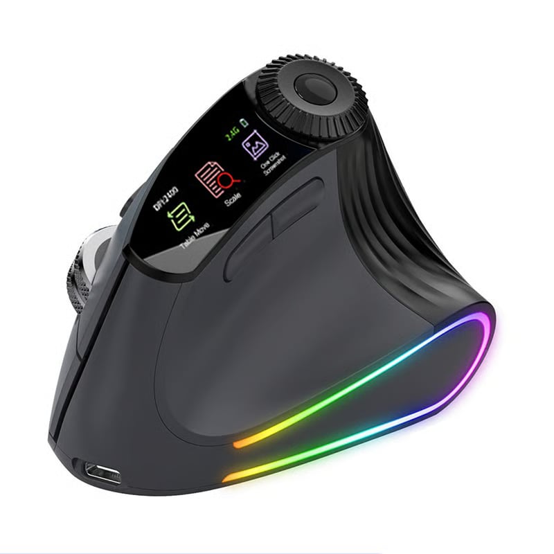 Ergonomic Triple-Connect Wireless Mouse