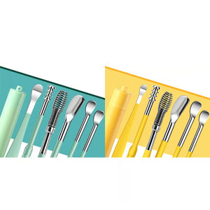 6 Counts Set Stainless Steel Spiral Ear Massage Cleaning Tool