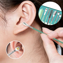 Load image into Gallery viewer, 6 Counts Set Stainless Steel Spiral Ear Massage Cleaning Tool