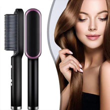 Load image into Gallery viewer, Negative Ion Hair Straightener Brush Multifunctional Straightening Comb