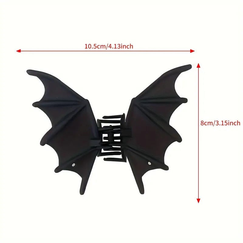 Matte Black Bat Hair Claw
