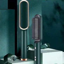 Load image into Gallery viewer, Negative Ion Hair Straightener Brush Multifunctional Straightening Comb