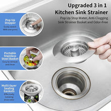 Load image into Gallery viewer, Upgraded 3-in-1 Kitchen Sink Drain Strainer
