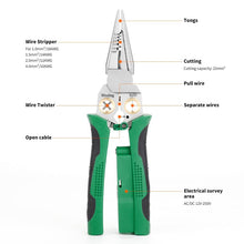 Load image into Gallery viewer, 8-in-1 Heavy Duty Wire Stripper Pliers with Voltage Test