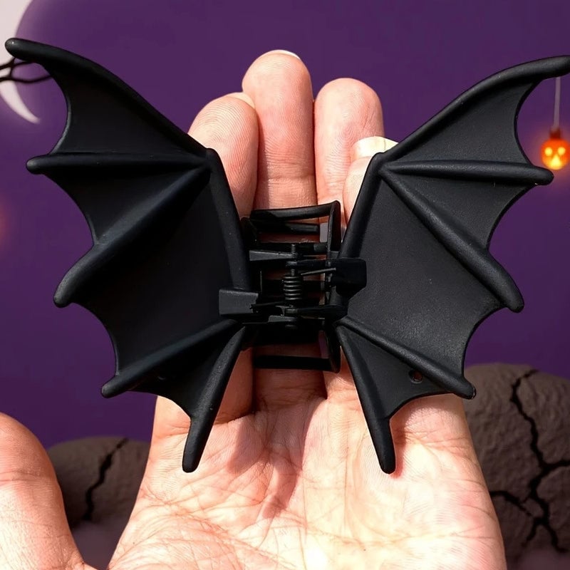 Matte Black Bat Hair Claw