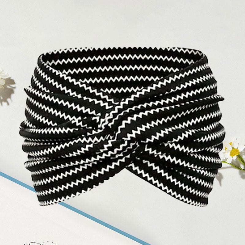 Printed cross yoga headband