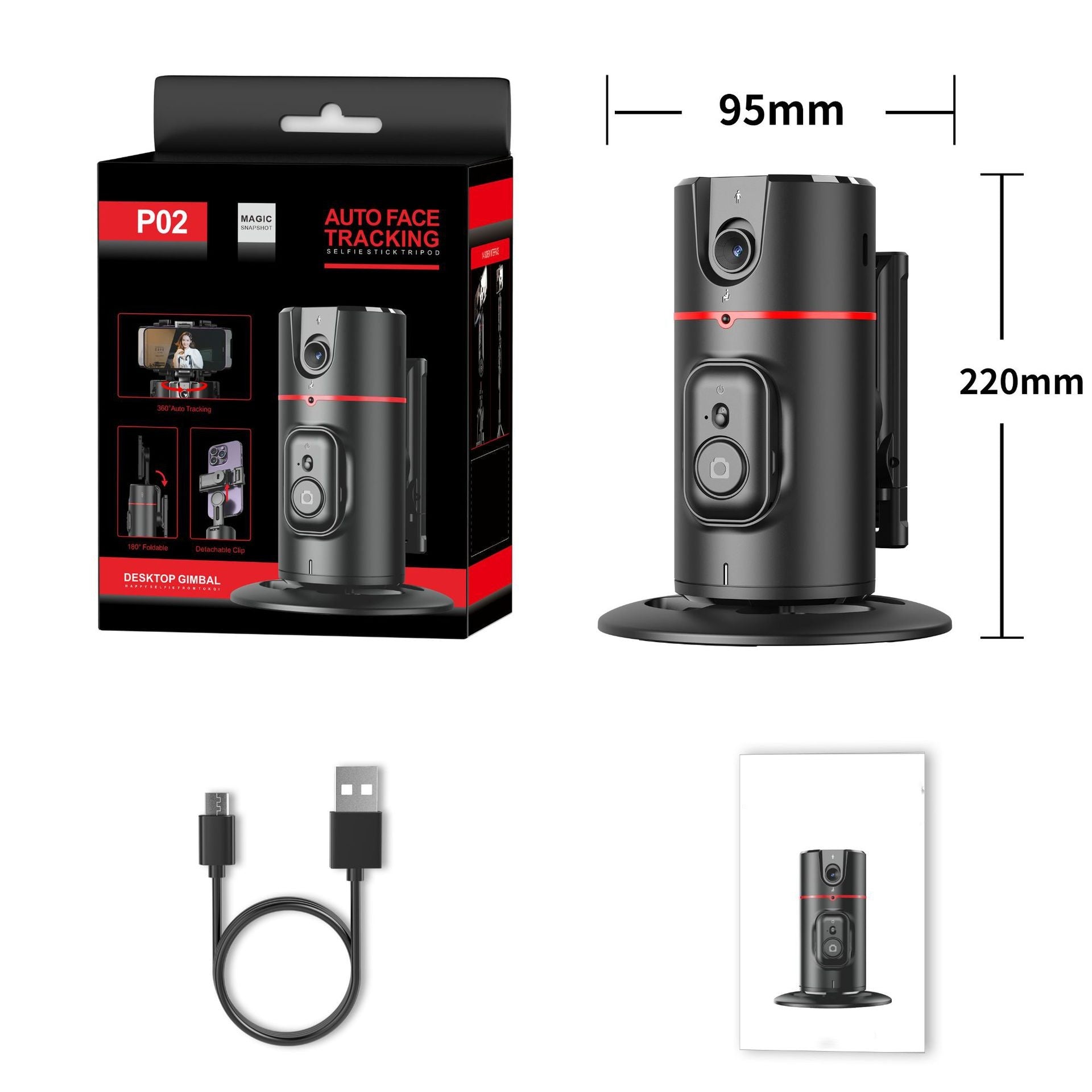 Sakerplus Auto Face Tracking Tripod Remote Control