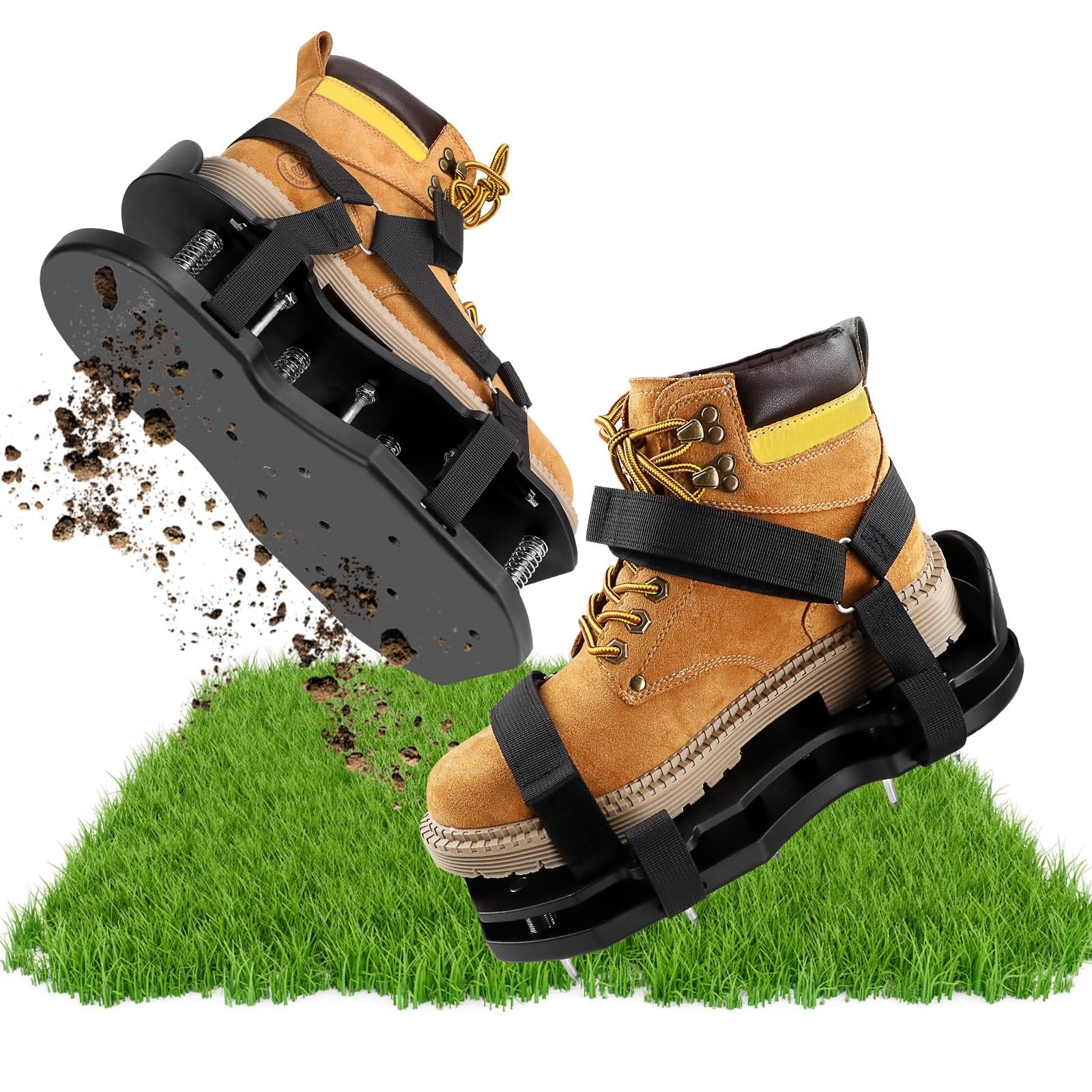 Lawn Aerator Shoes for Grass Automatic Dirt and Leaf Clean Design